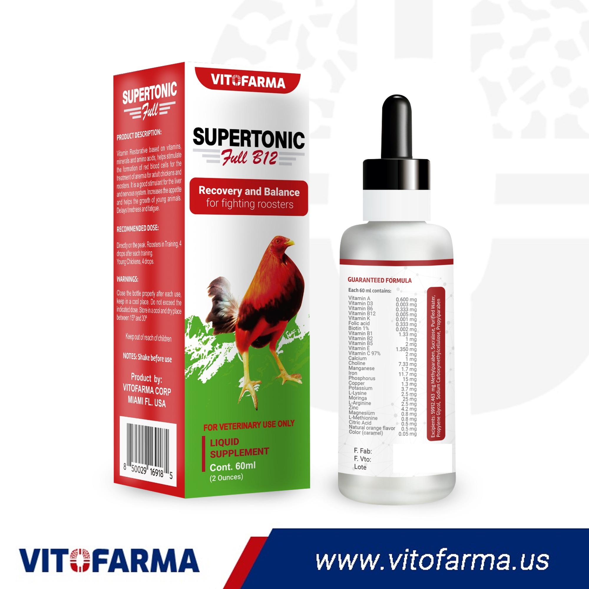 SUPERTONIC B12 for Roosters 60ml / 500ml