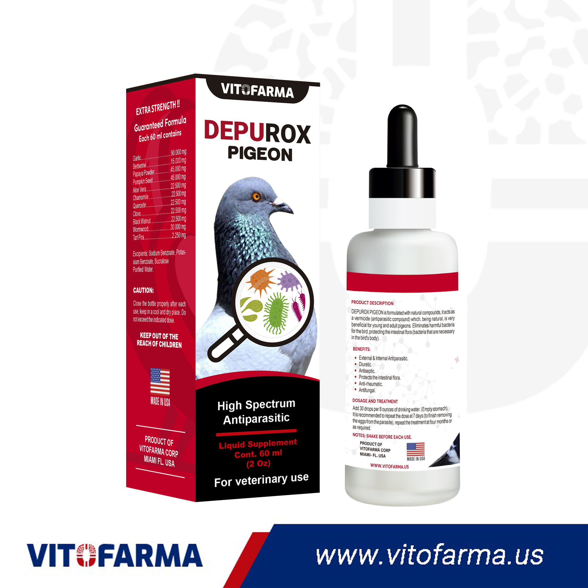 DEWORMER FOR PIGEON – DEPUROX PIGEON 60ml