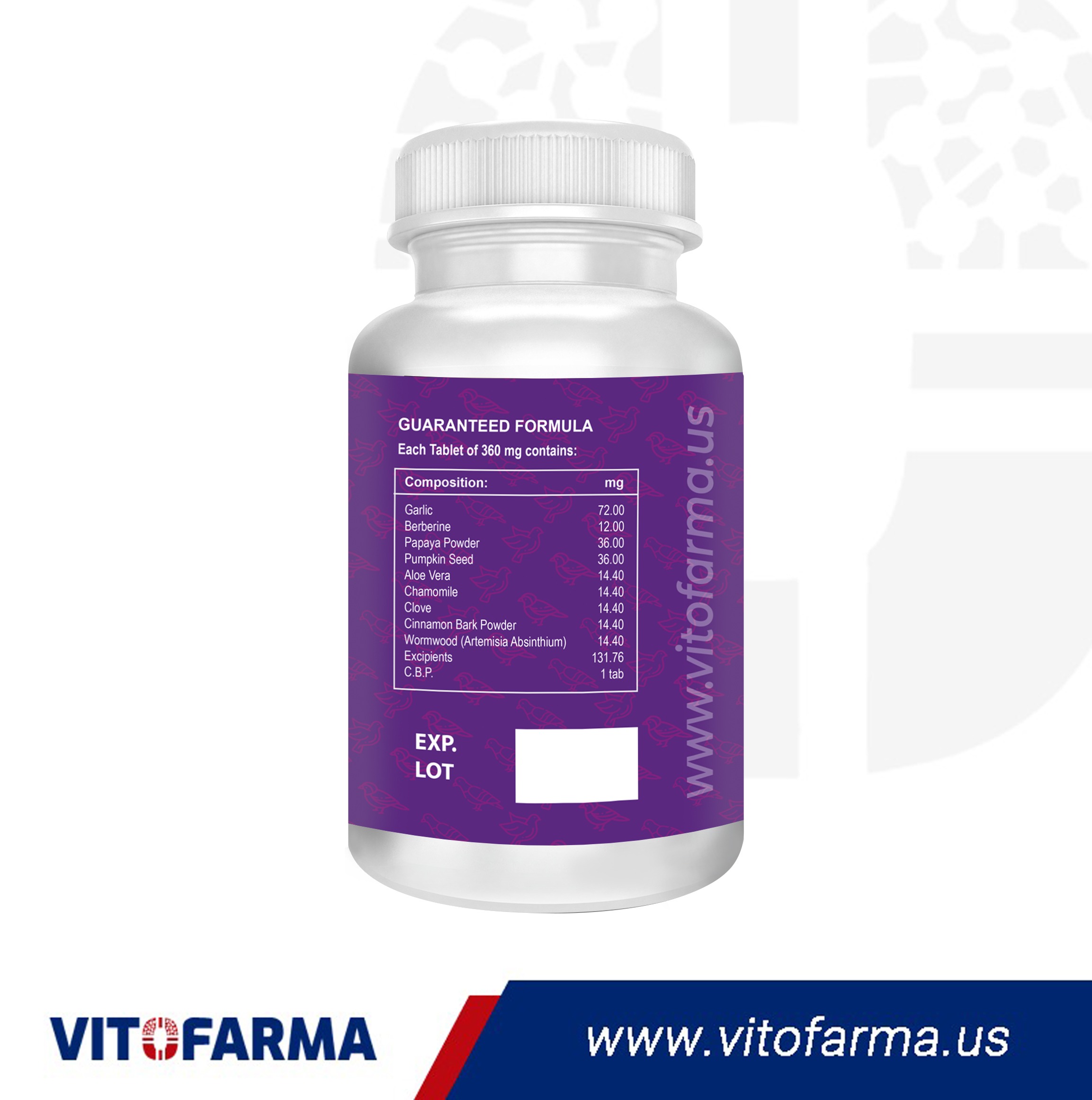 Natural Dewormer for Pigeon Depurox 100 tablets