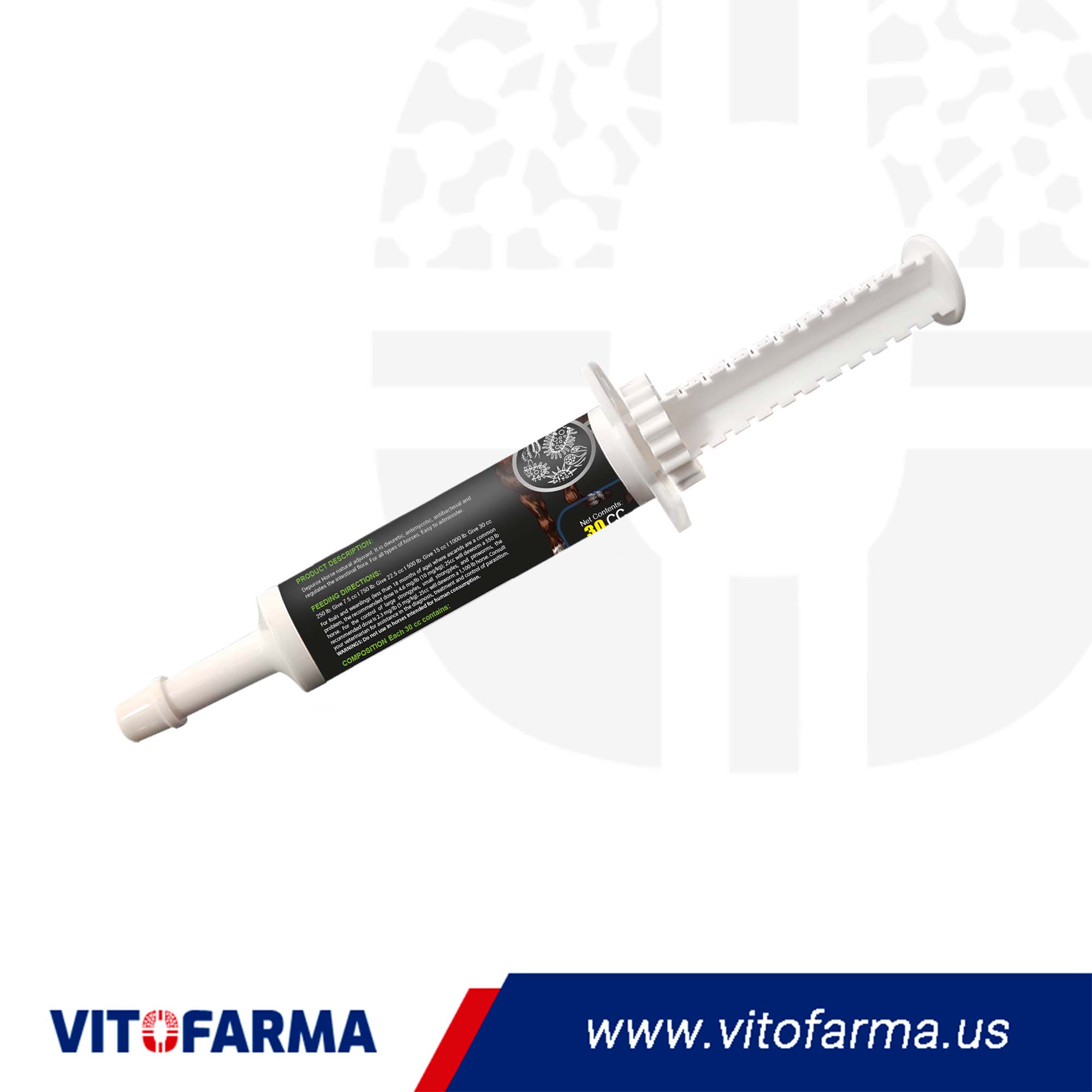 Dewormer for Horse Depurox Apple Flavor 30cc Equine Paste –