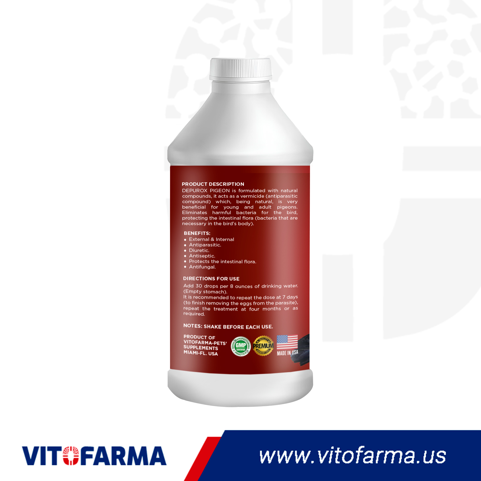 DEPUROX PIGEON LIQUID 60 mL/ 500 mL