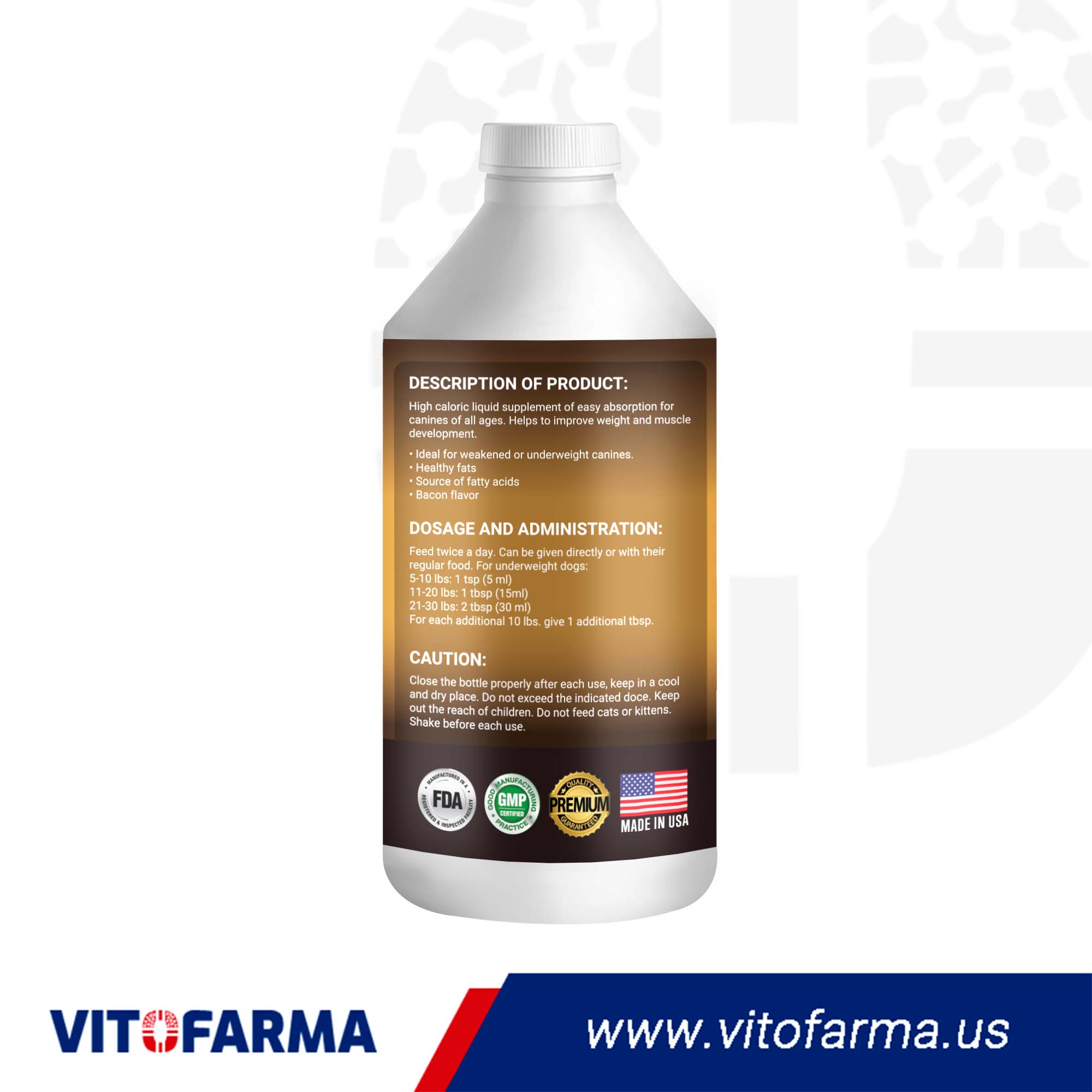 High Calorie Supplement for dogs BRANDY 500 ml