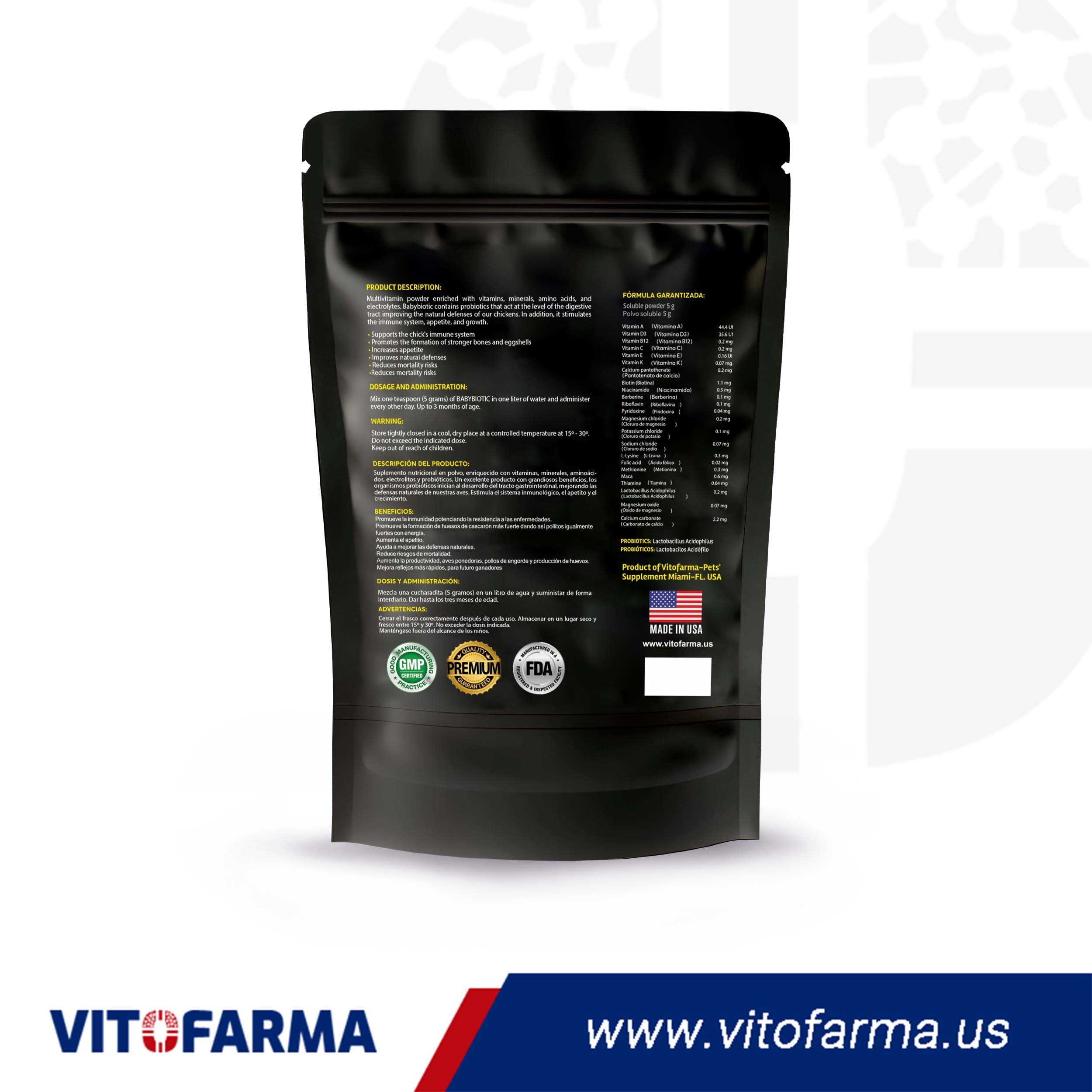 Multivitamin and Probiotics for Chicks – Babybiotic 300g