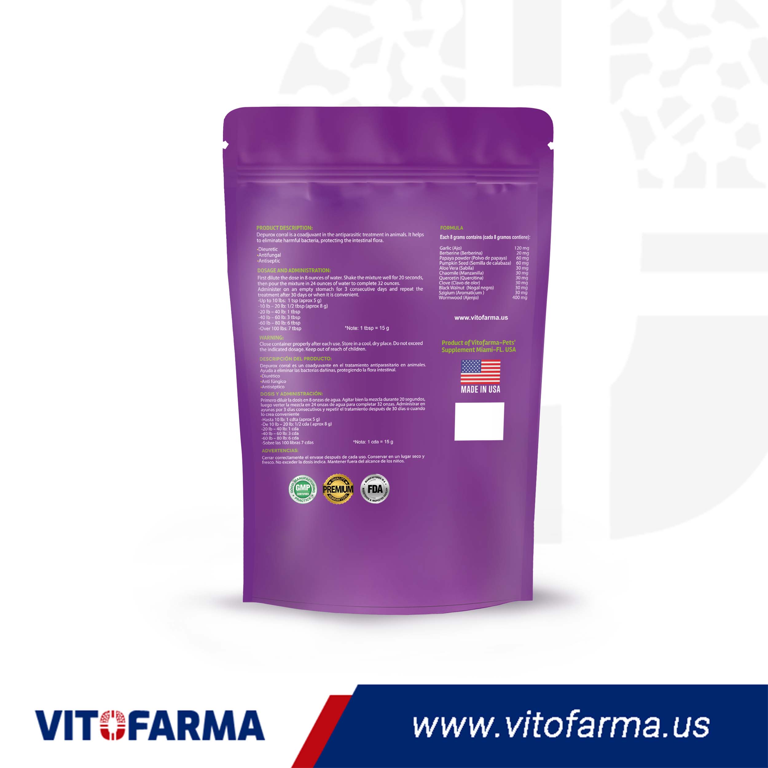 Natural Dewormer for Farm Animals – Depurox Corral 300g