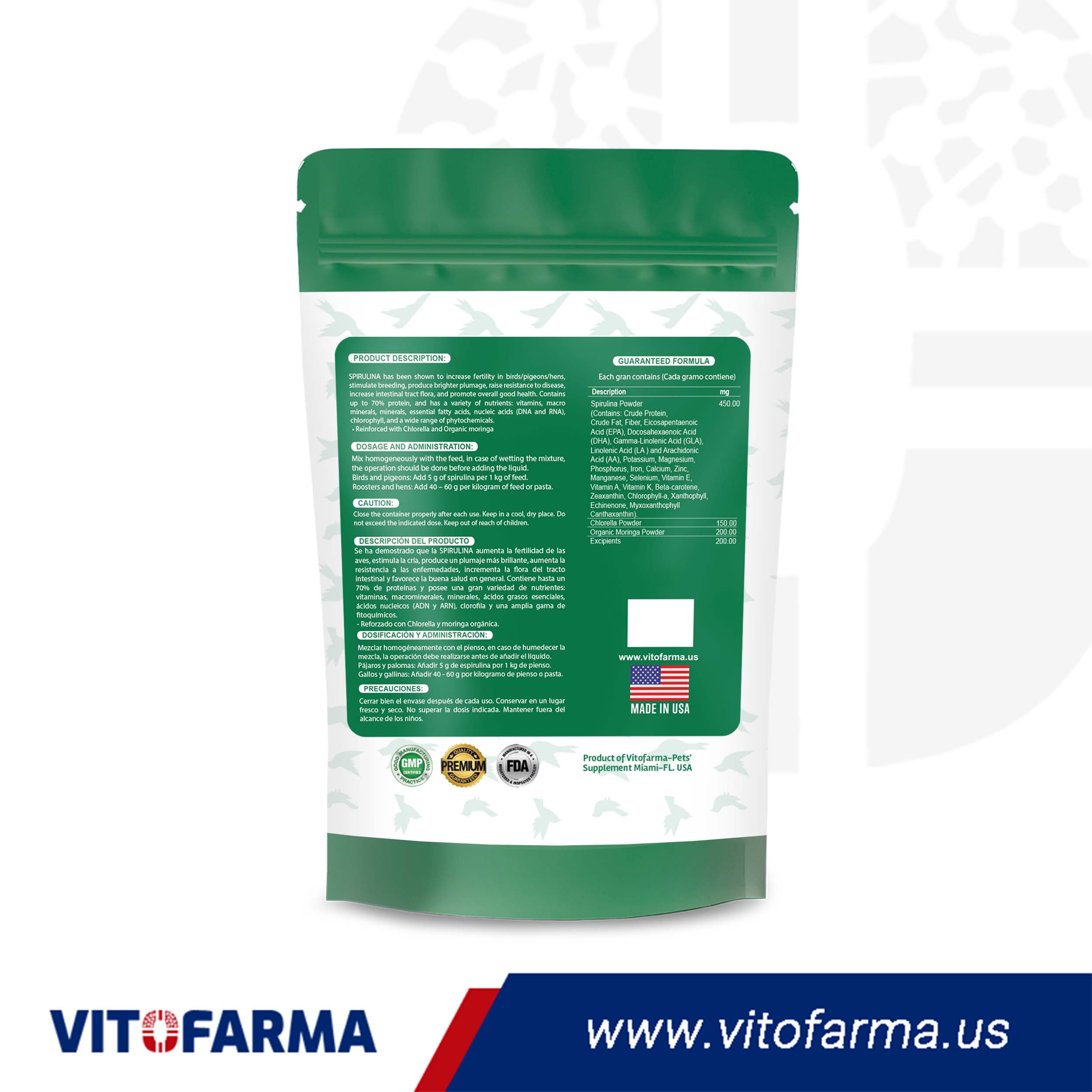 Spirulina Corral 300g- Nutritional Supplement for All Types of Poultry