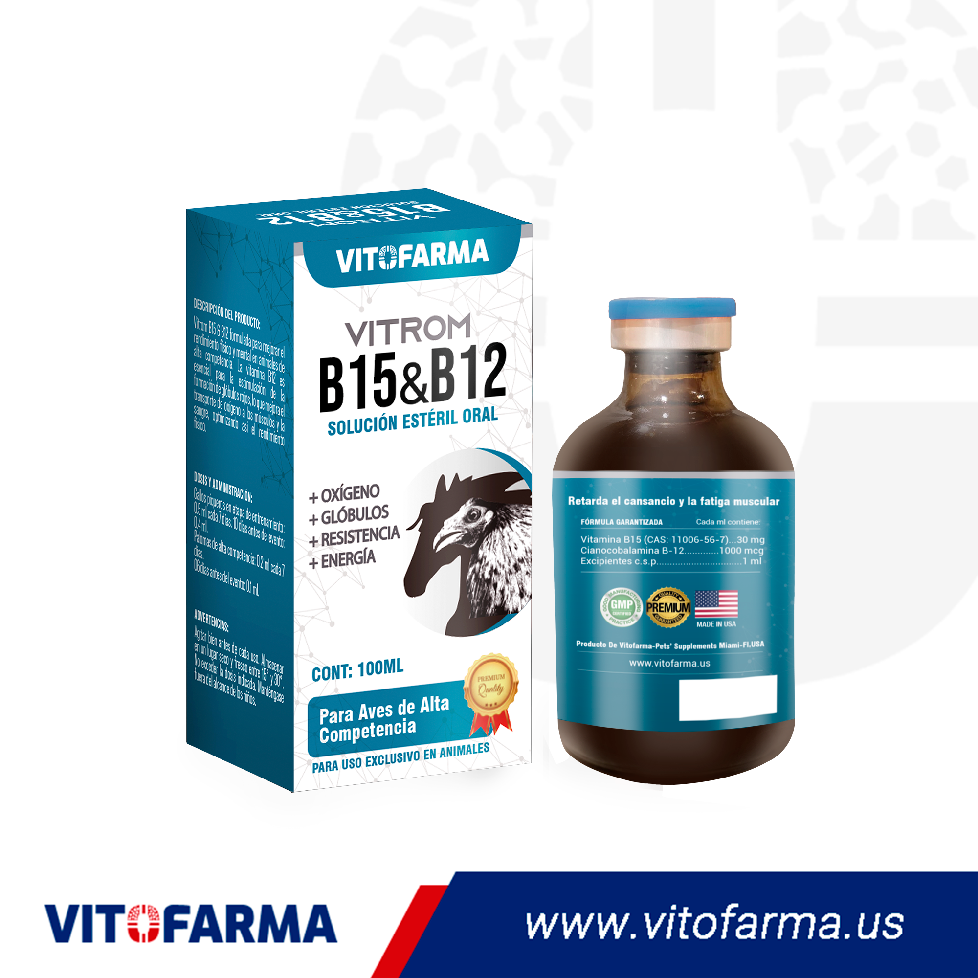 Vitamin B15 B12 – Vitrom B15 B12 – Sterile Solution