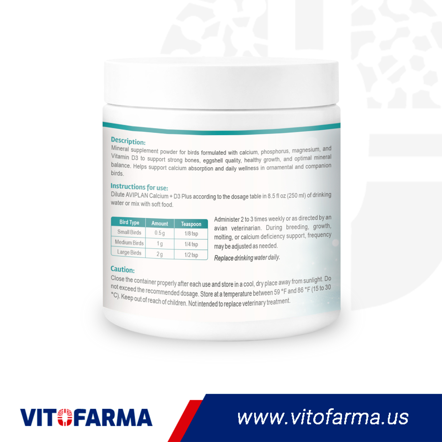 AVIPLAN CALCIUM + D3 120 g
