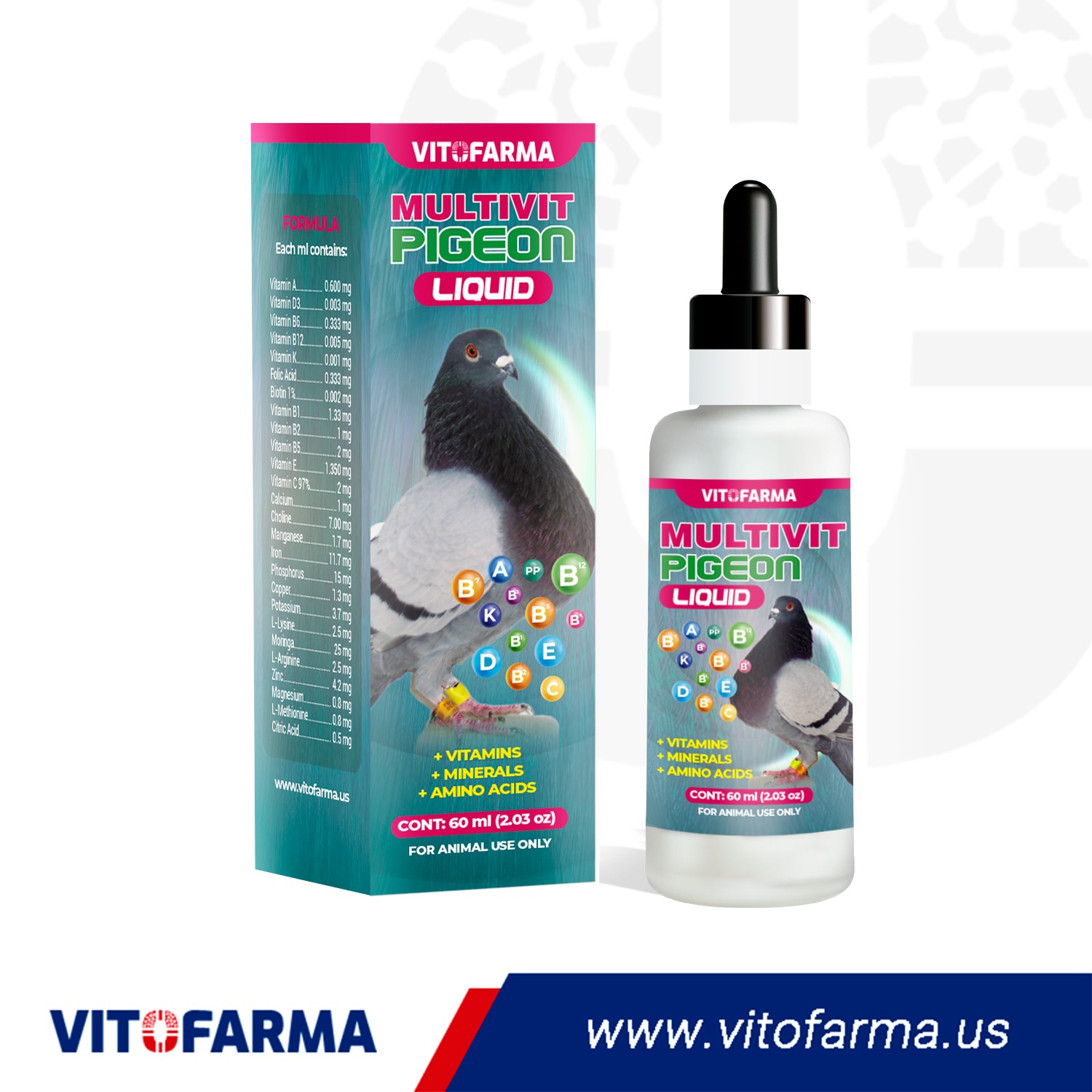 Multivit Pigeon – Liquid 60 ml / 500 ml