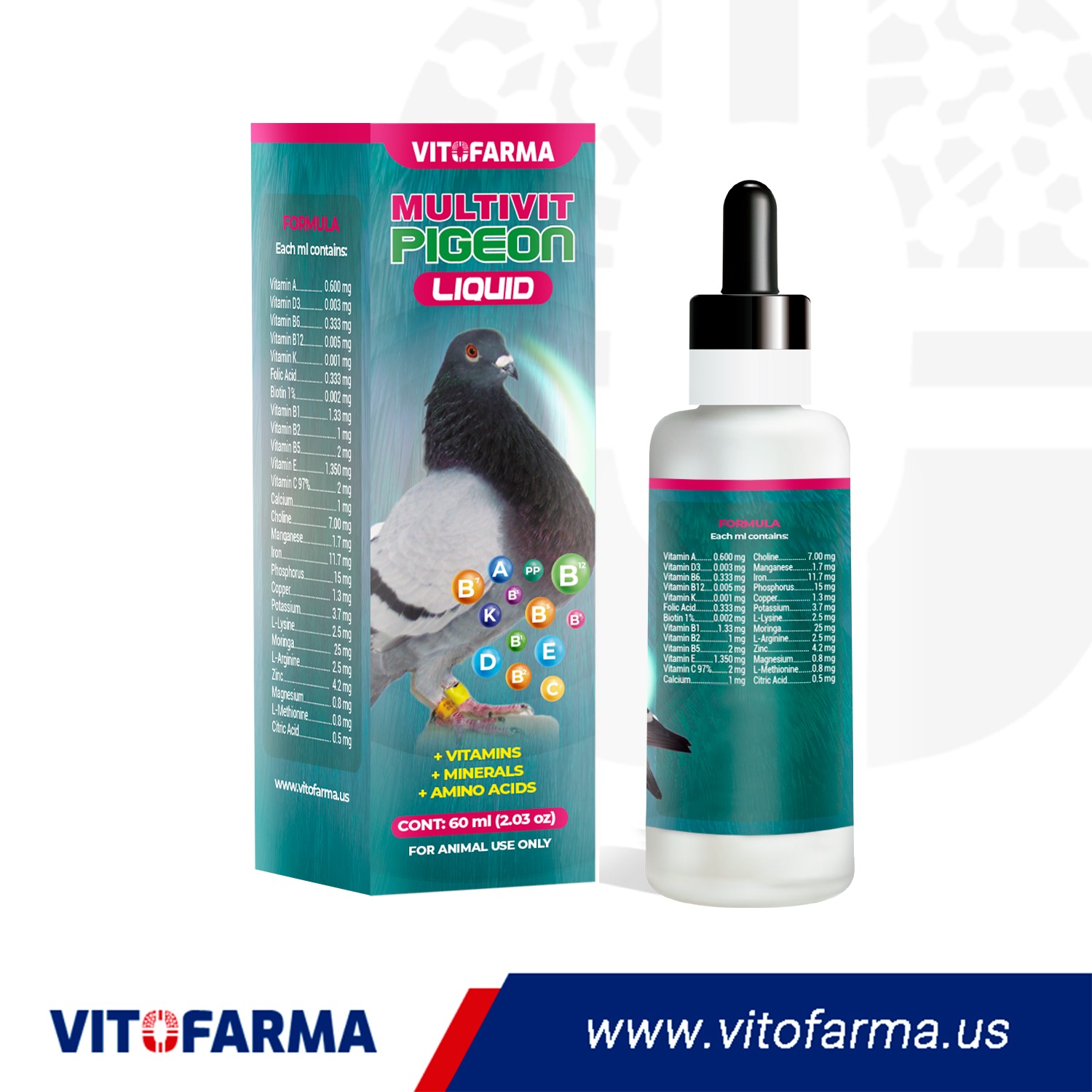 Multivit Pigeon – Liquid 60 ml / 500 ml