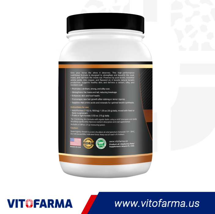 Powder Supplement for Skin, Coat, and Mane – Biotin Horse